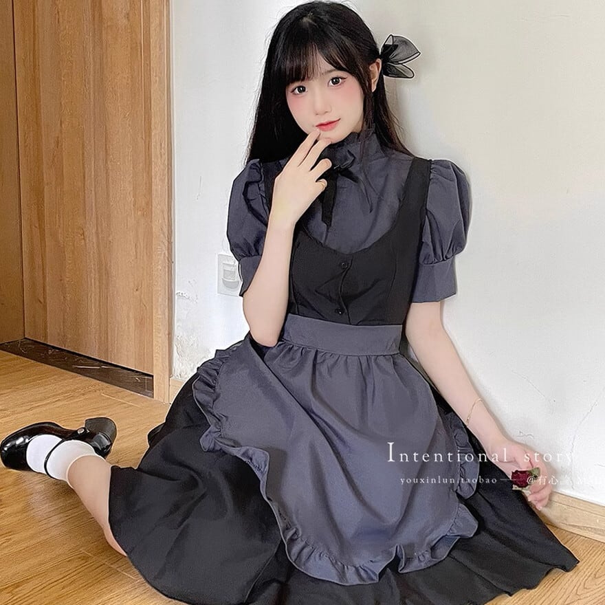 ゴスロリ通販 With U メイド服 エプロン ゴシック ガーリー 甘め