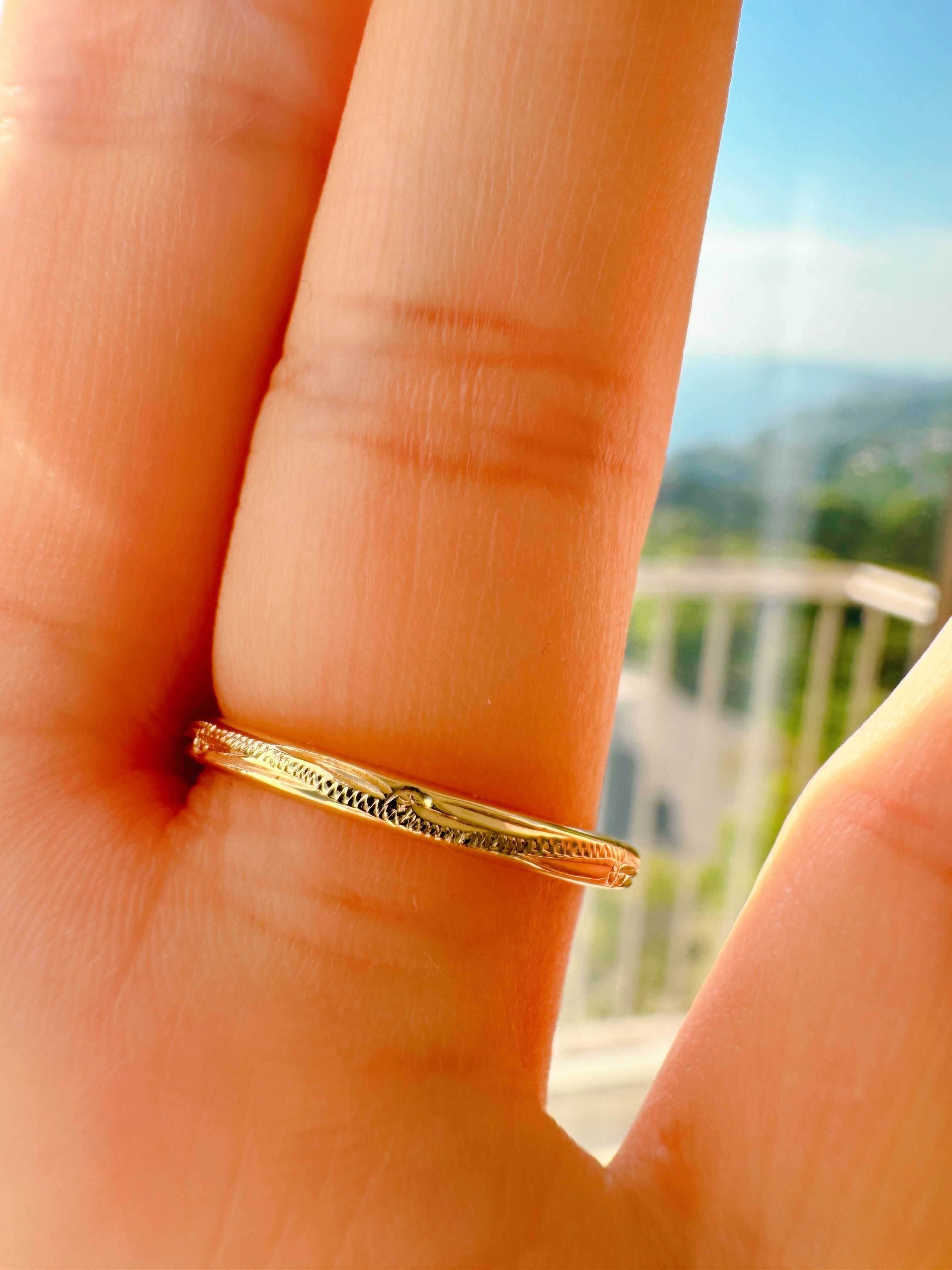 手彫り】2mm ring Hawaiian jewelry(2mmリング、指輪ハワイアン