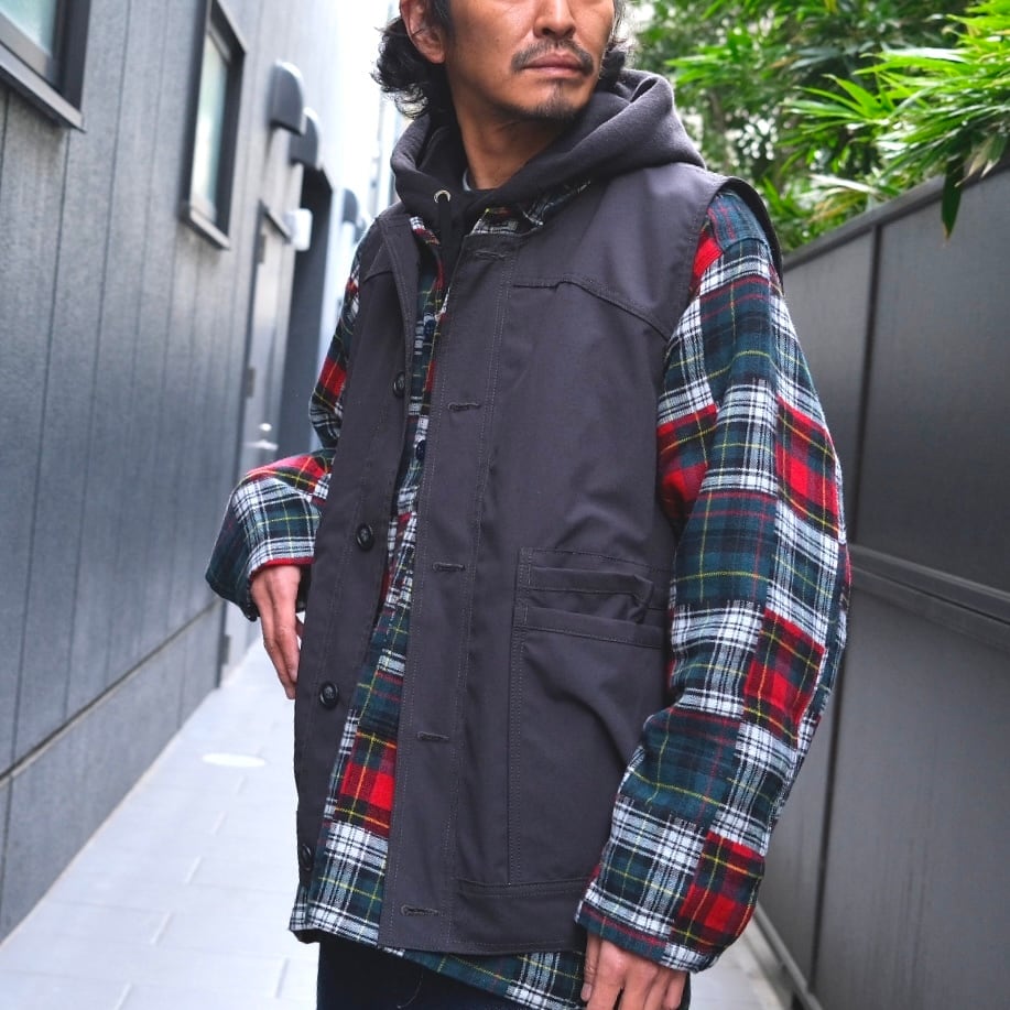 SASSAFRAS(ササフラス) Overgrown Hiker Vest-Charcoal-(SF-252273)