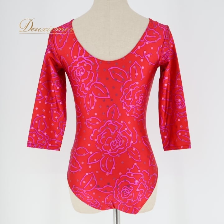 バレエ 衣装 レオタード レッド系 チャコット Chacott トップス 花柄