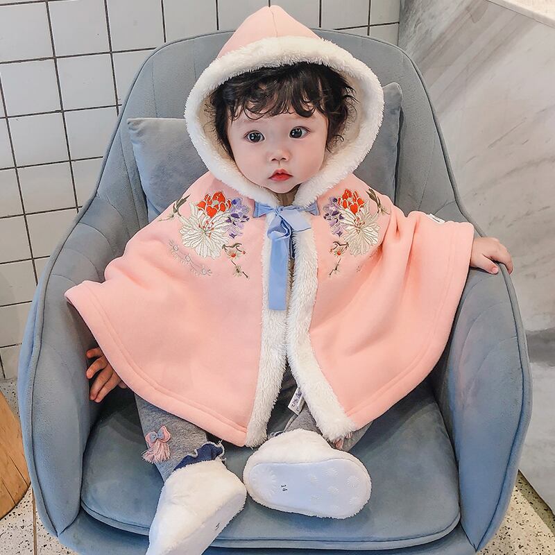 ウィンター自然派フードジャケット スタイル レッド レース 刺繍 冬物 レースアップ 超面白いベビーショップ22289236171