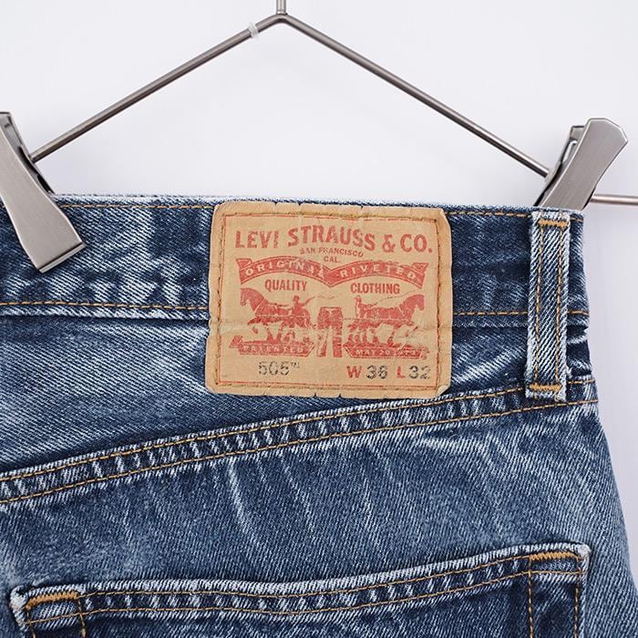 Levi's リメイクデニム パンツ ダークブルー Levi's（リーバイス） ジーンズ デニム デニムパンツ PLANK ストレート