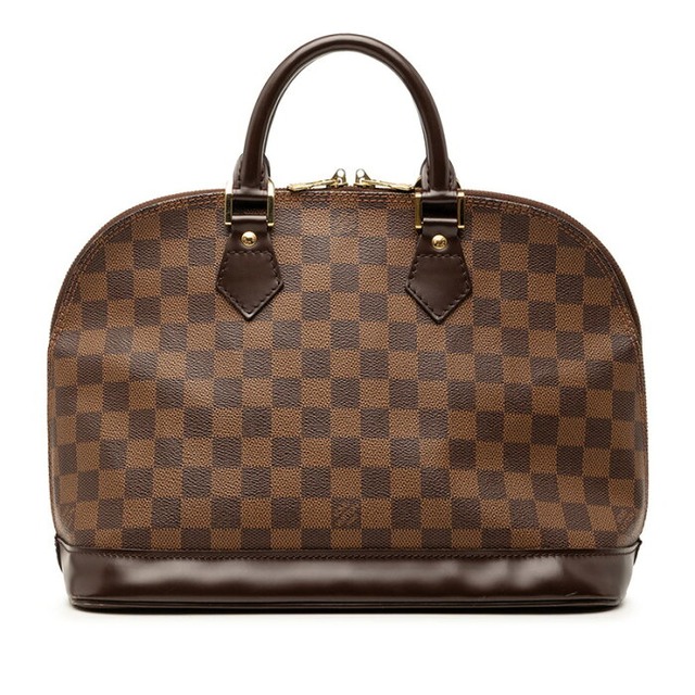 ルイ ヴィトン ダミエ アルマPM ハンドバッグ N53151 ブラウン PVC レザー レディース LOUIS VUITTON 【中古】