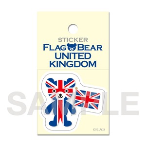 FLAG BEAR STICKER ＜UNITED KINGDOM＞ イギリス （小（S））