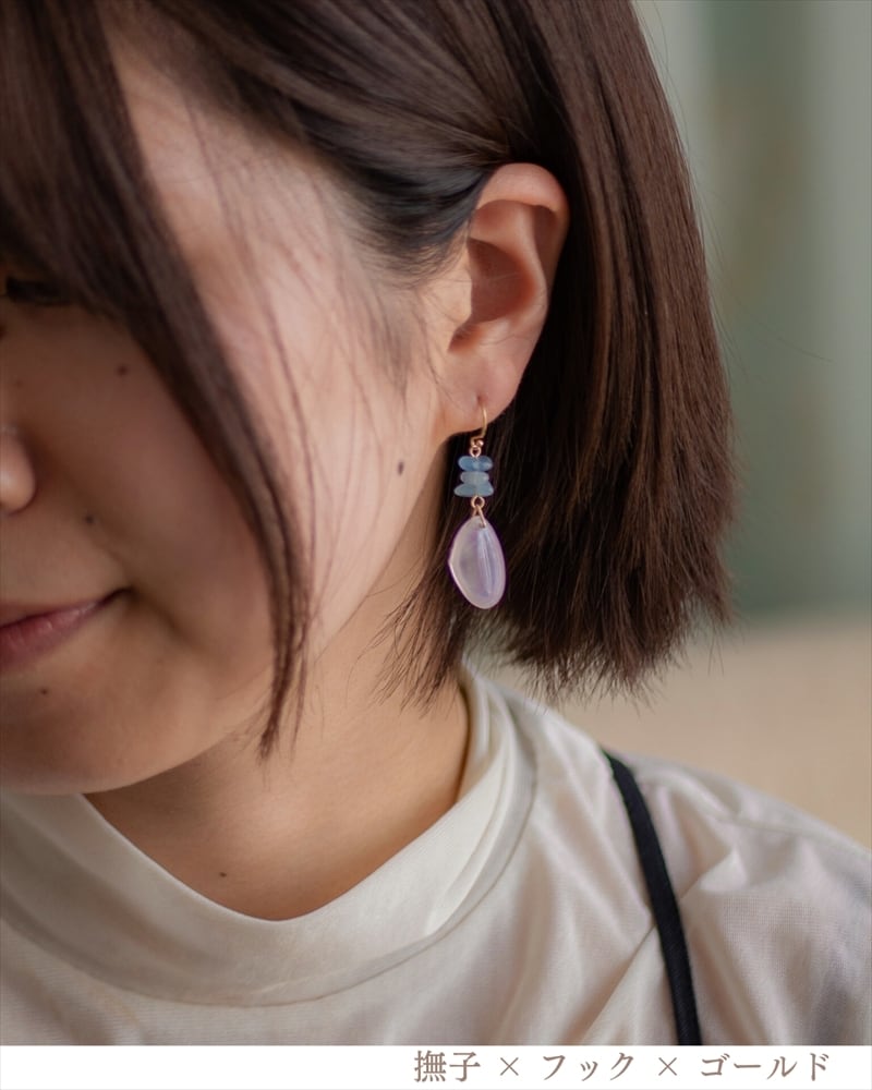 さくらひとえ ピアス・イヤリング 14KGF/SV925 アクアマリン | linodrops