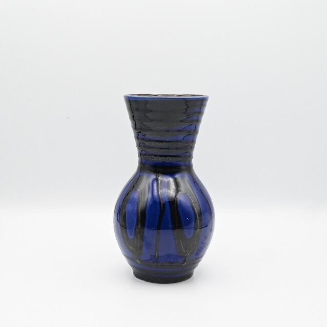 -Fat Lava- Mysterious Blue Flower Vase / Germany