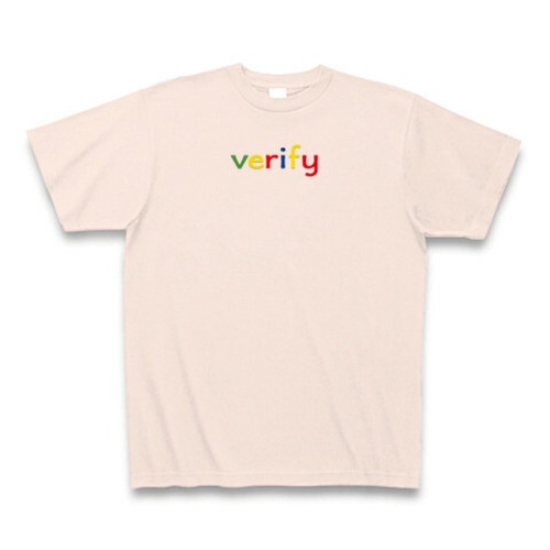 verihy logo Tシャツ ライトピンク