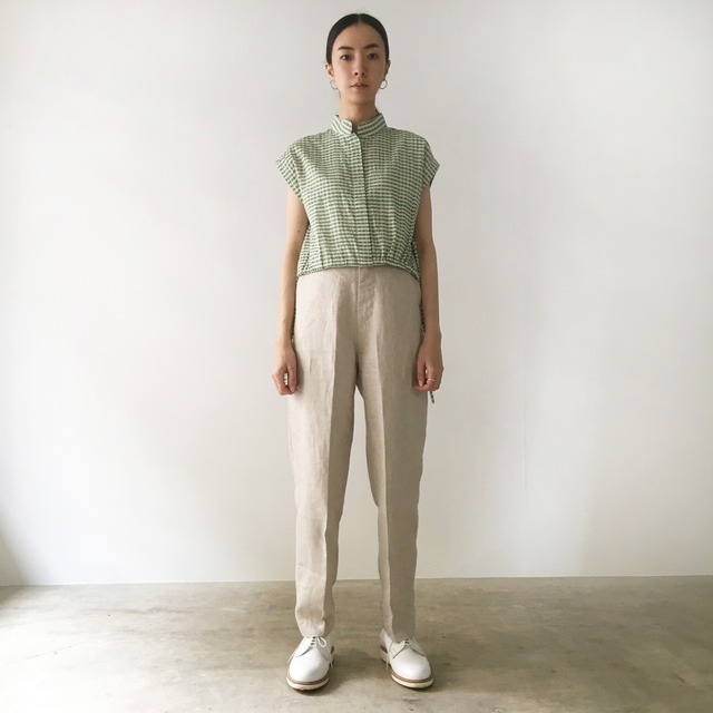 High waist trousers "natural" linen