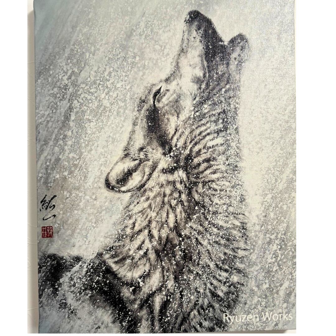 キャンバスアート(中) オオカミ