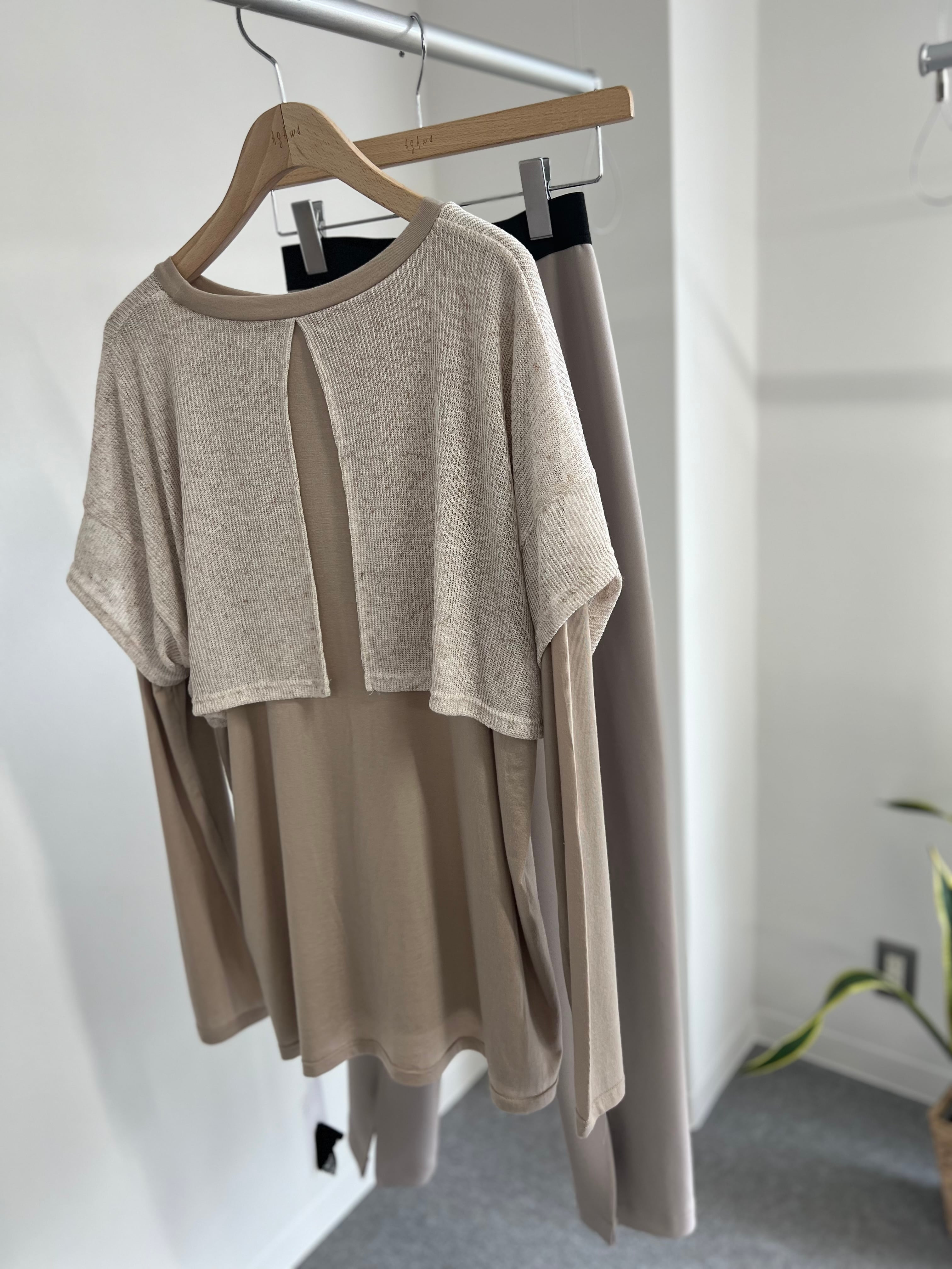 【AgAwd】レイヤードカットソー前後2way 2401-661432