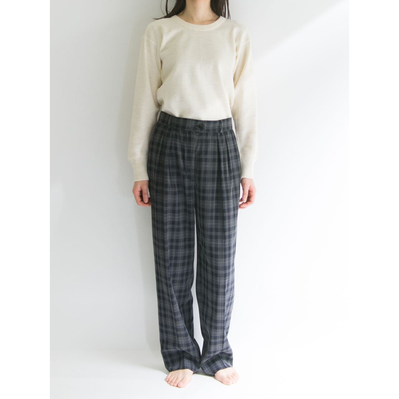 【MARGON】Made in Italy 90's 2tuck wide tapered pants(マルゴン イタリア製2タックワイドテーパードパンツ)3a
