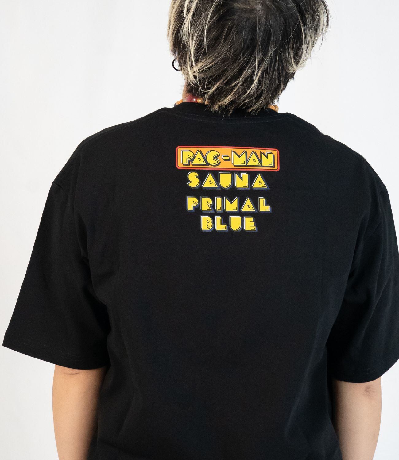 PACMAN×水風呂 イジケゴーストビッグシルエットTシャツ （ブラック