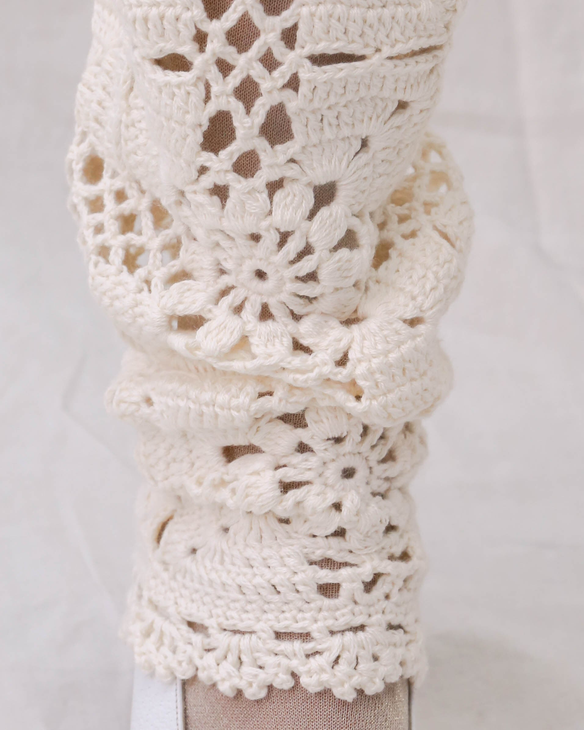 OPEN SESAME CLUB - cashmere blend fleur lace leggings | LUIK FINN