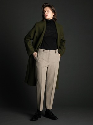 houndstooth check tapered pants