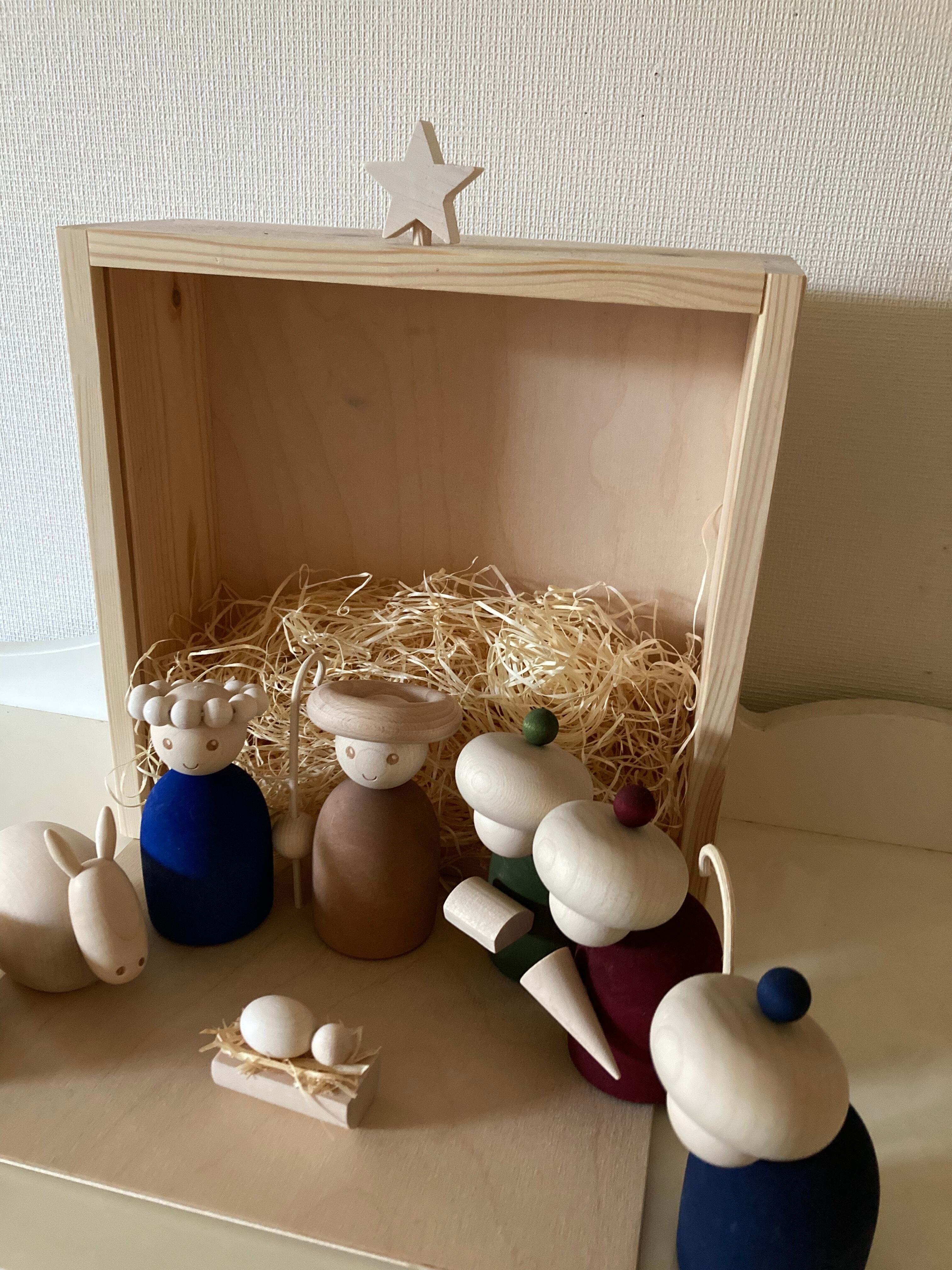 レア！北欧 aarikka seimi manger (キリスト降誕) セット/木箱付き 新品 | Pilvi ピルヴィ