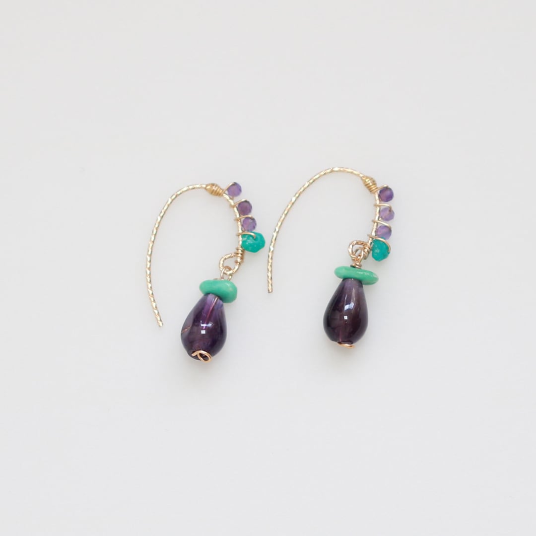 k14gf amethyst turquoise ピアス mm1258 | 【MeiNu（メイニュウ
