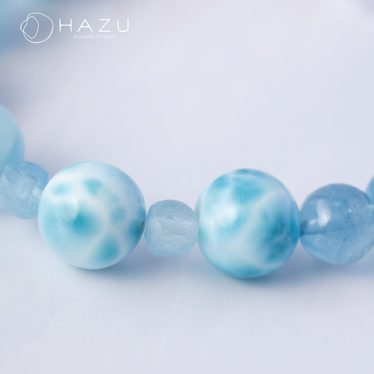 最高ランク！ラリマーブレス［ラリマー／アクアマリン／水晶