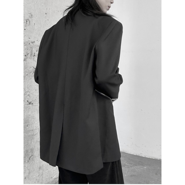 Mid-length zippered suit jacket C0446