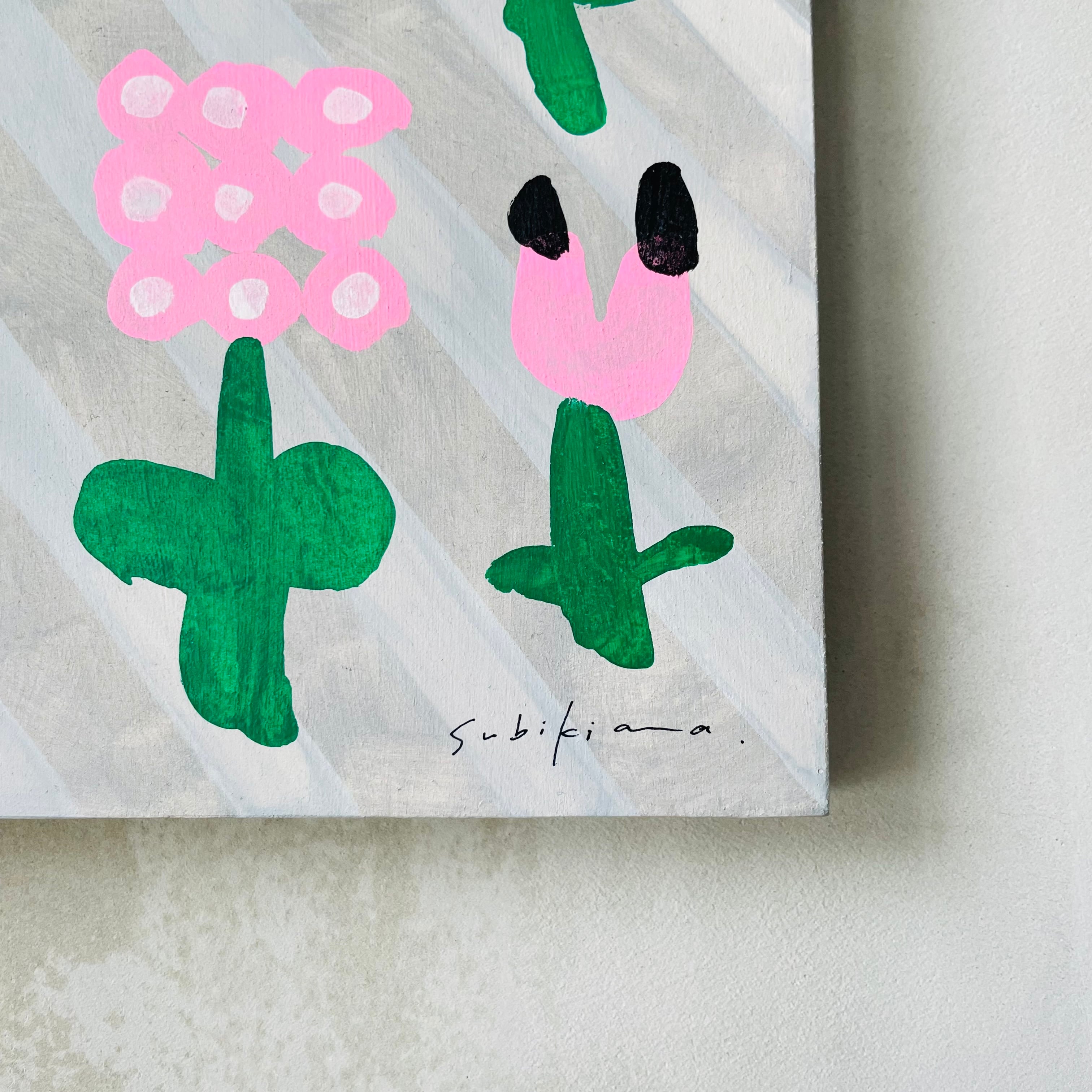 ✴︎1点もの✴︎Subikiawa スビキアワ食器店絵画「ストライプブルース」