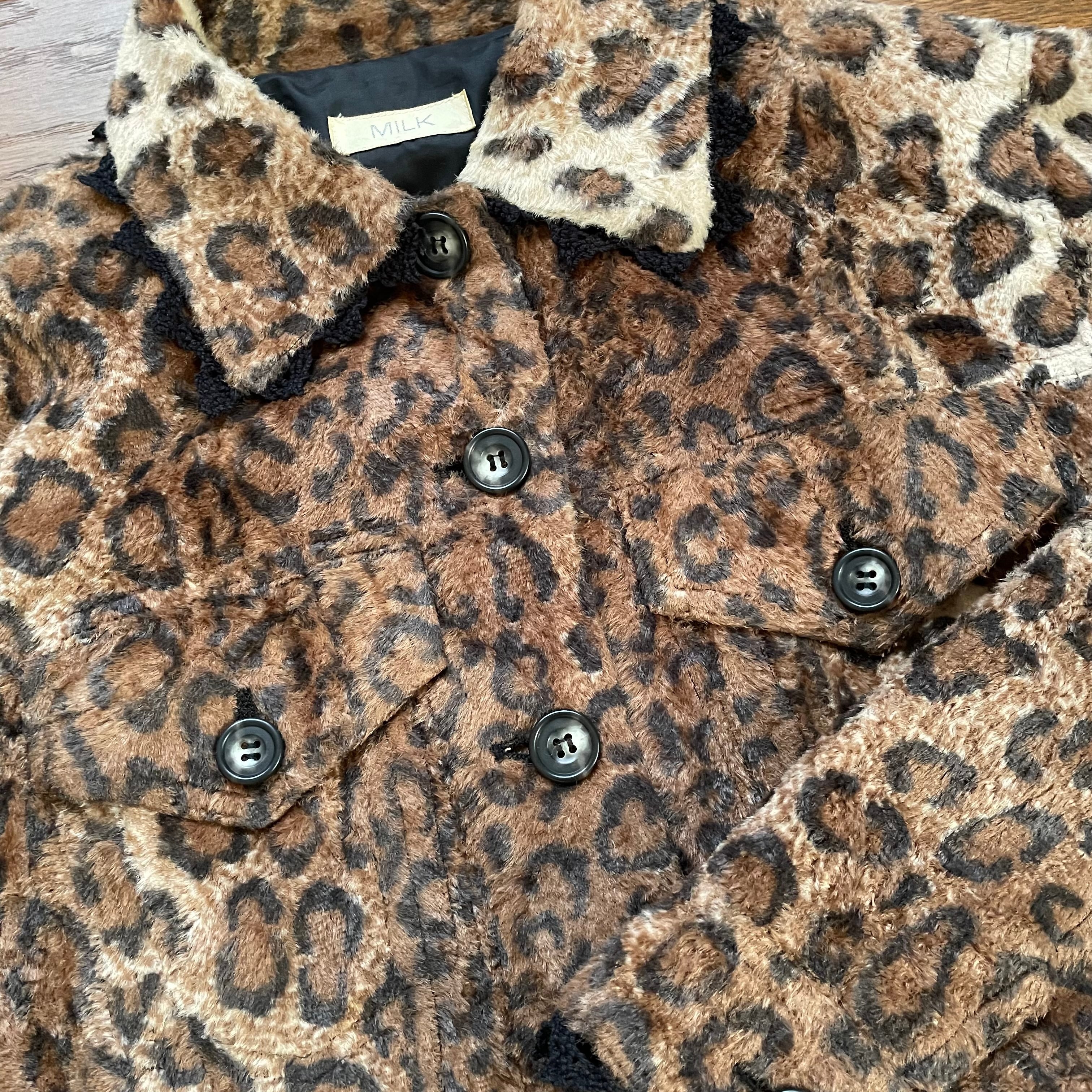 80s-90s MILK ヒョウ柄ショートジャケット | 古着屋Sique おしゃれ古着