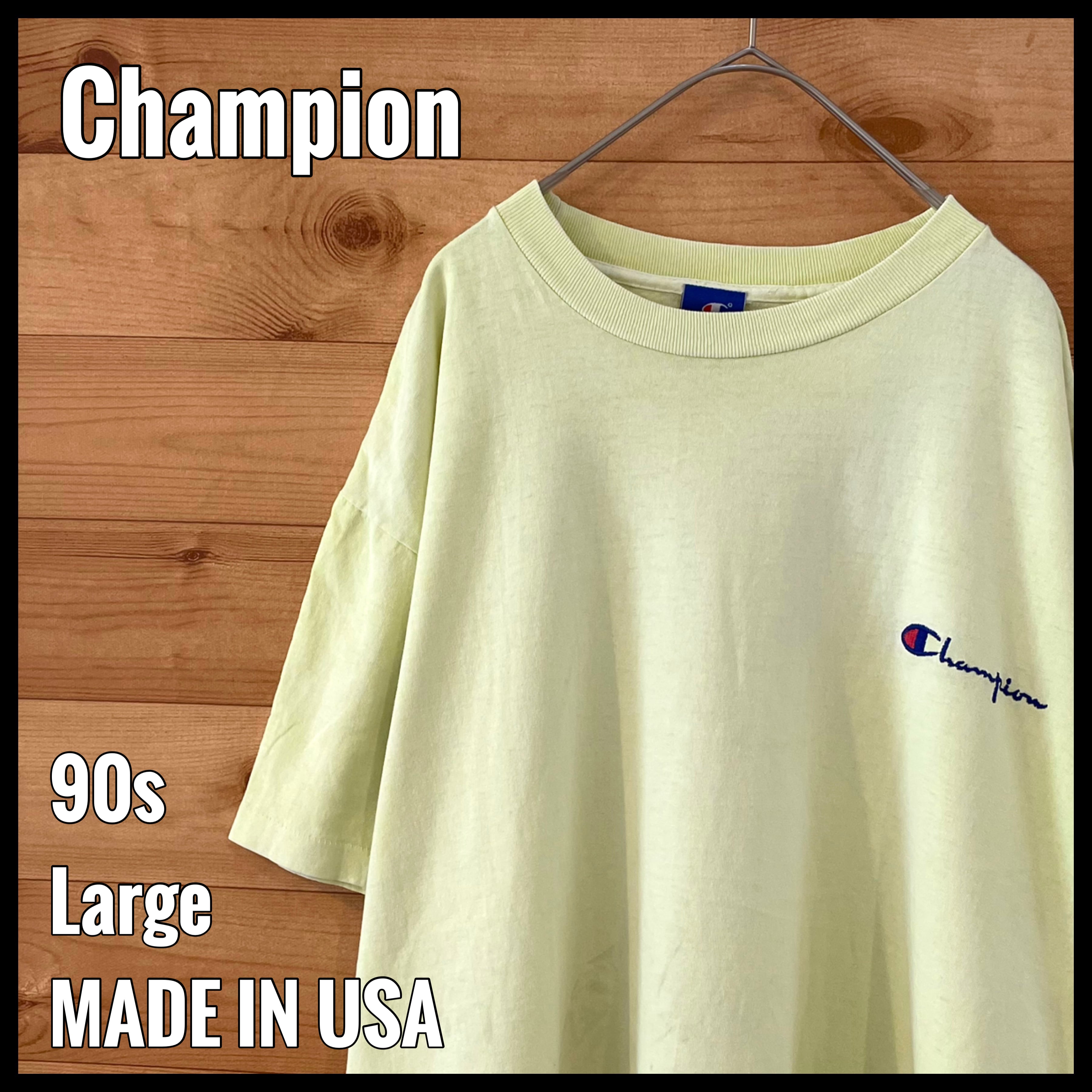 USA 80s～90s USAロゴTシャツ M～L 紺 オールド シングル