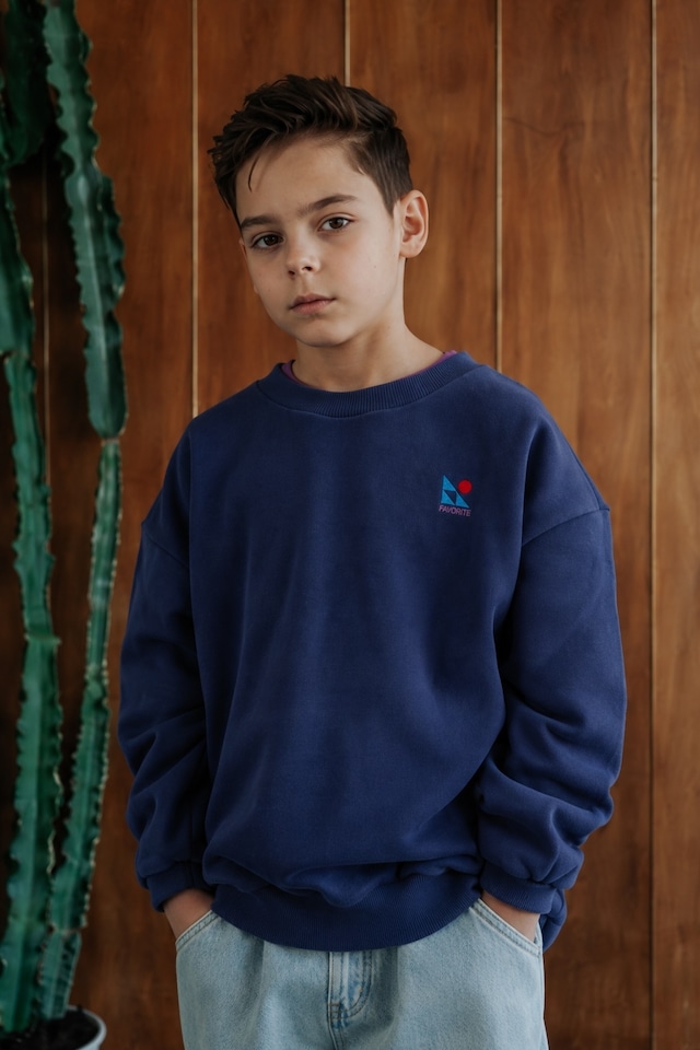 【 Repose AMS 26AW 】 cozy drop sweater / eclipse blue EBL / 8-14Y