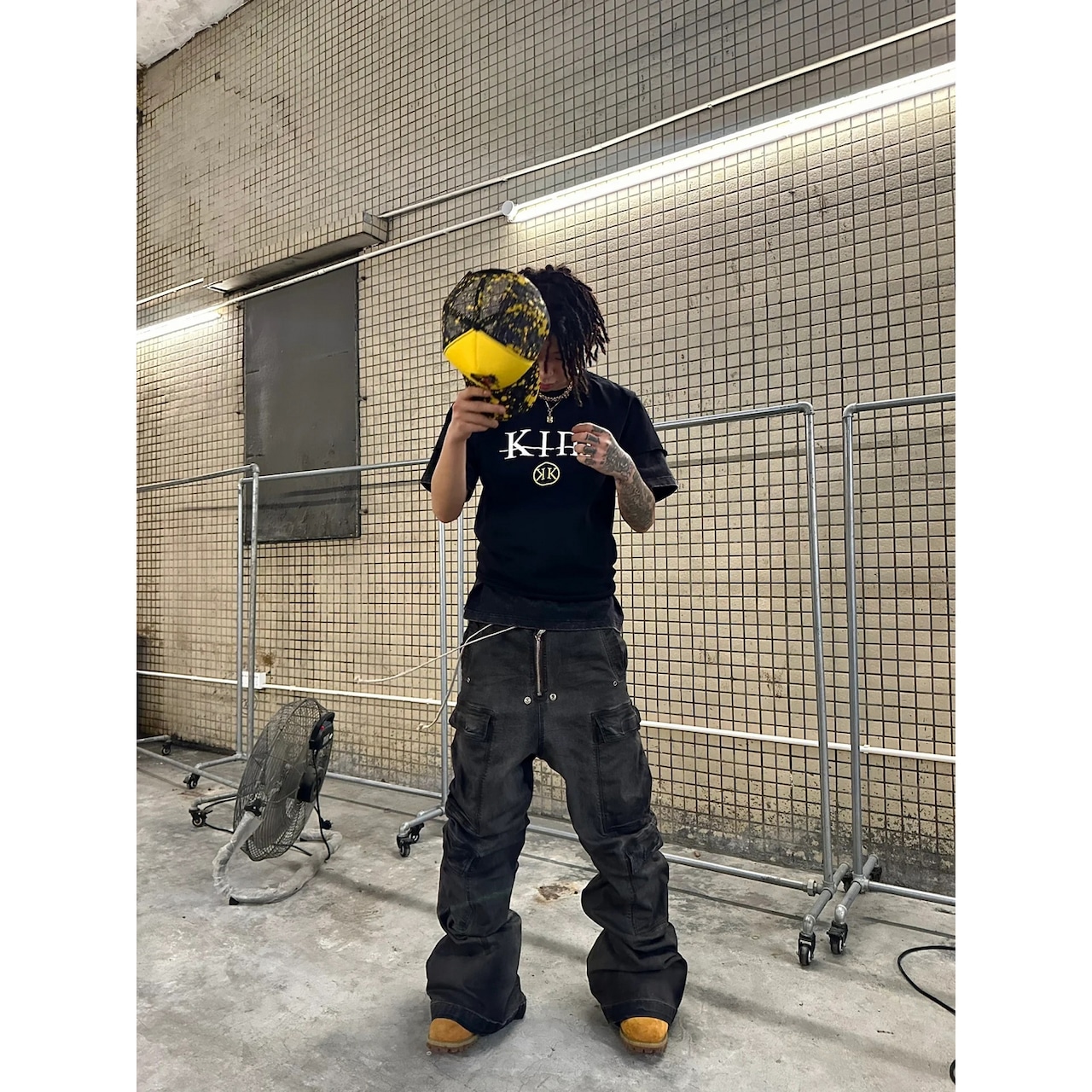 VIBE ストリート ウォッシュ加工 デニムパンツ P151