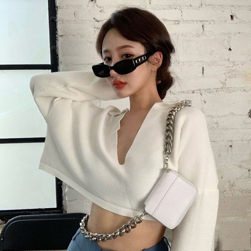 スプリングショートルーズカジュアル薄手ニットトップス 春物 YY-ファッション76632831332