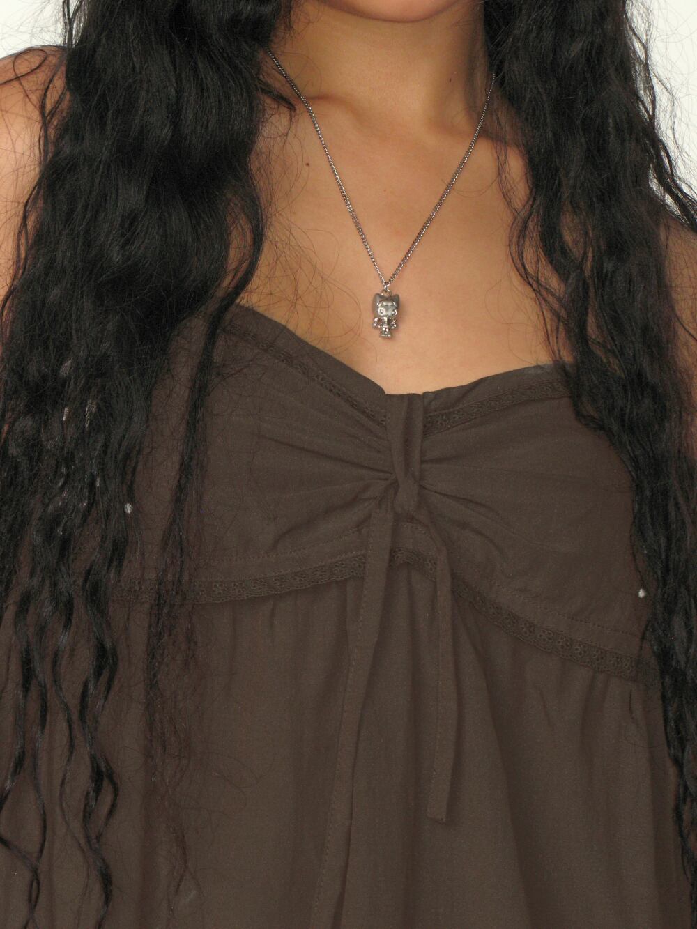 COYSEIO] SOLAR STITCH MINI DRESS BROWN 正規品 韓国ブランド