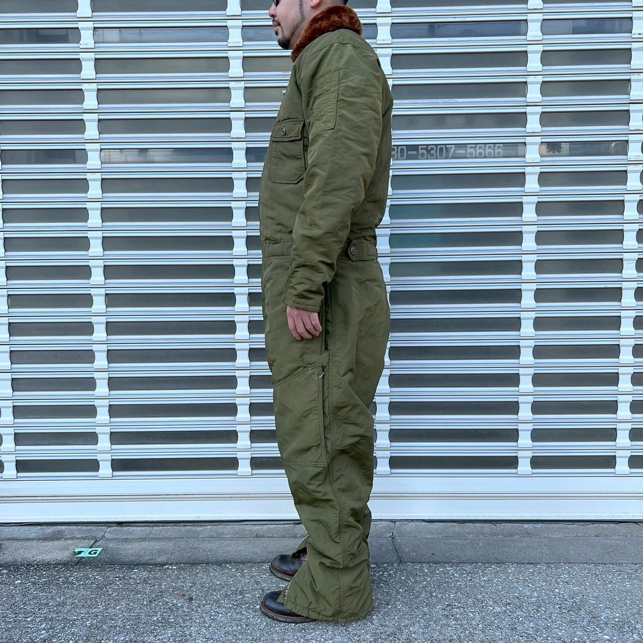 40s 米軍実物 U.S.NAVY 黒タグ AL-1 フライトスーツ カバーオール