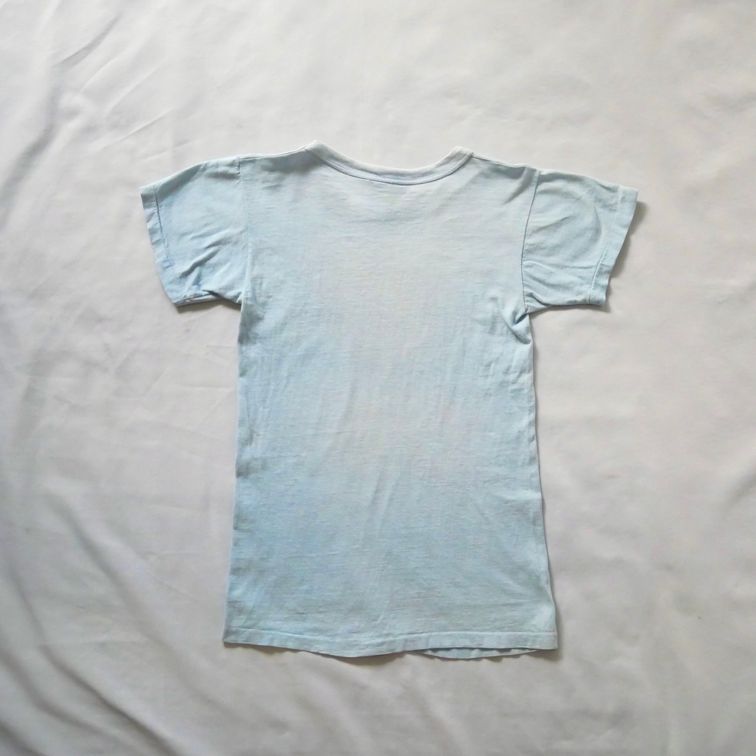 70s vintage peace&star blue Tshirt 70年代 ヴィンテージ ピース