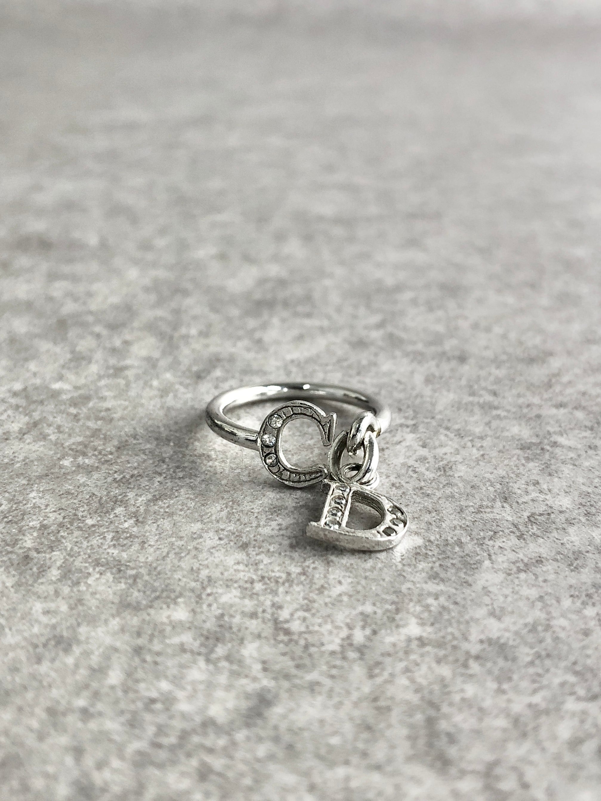 Christian Dior クリスチャン ディオール 指輪 10号 シルバー CDロゴ