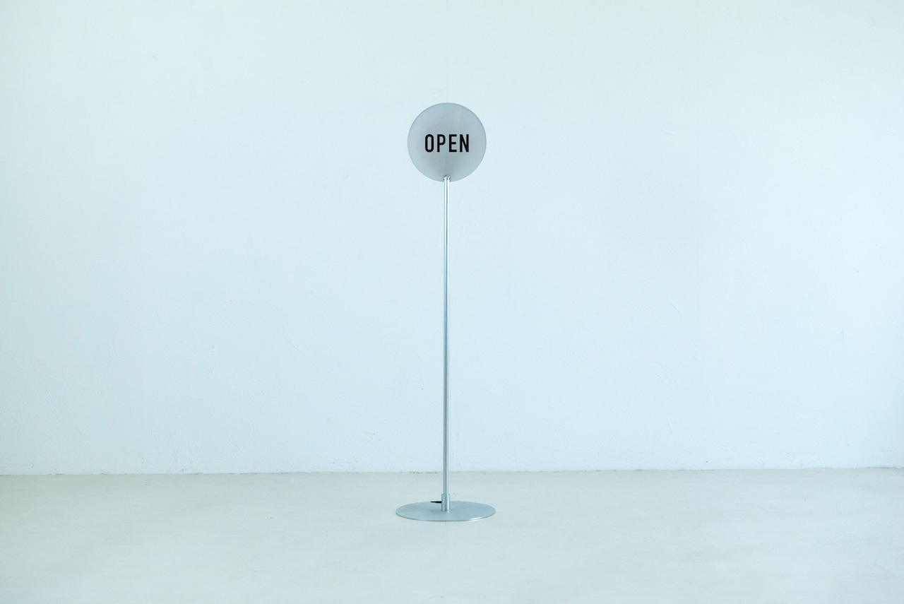STAND SIGN SILVER -OPEN&CLOSED- / スタンドサイン/看板/無地/アイアン製/店舗看板/シンプル/送料無料(北海道・沖縄・離島除く)