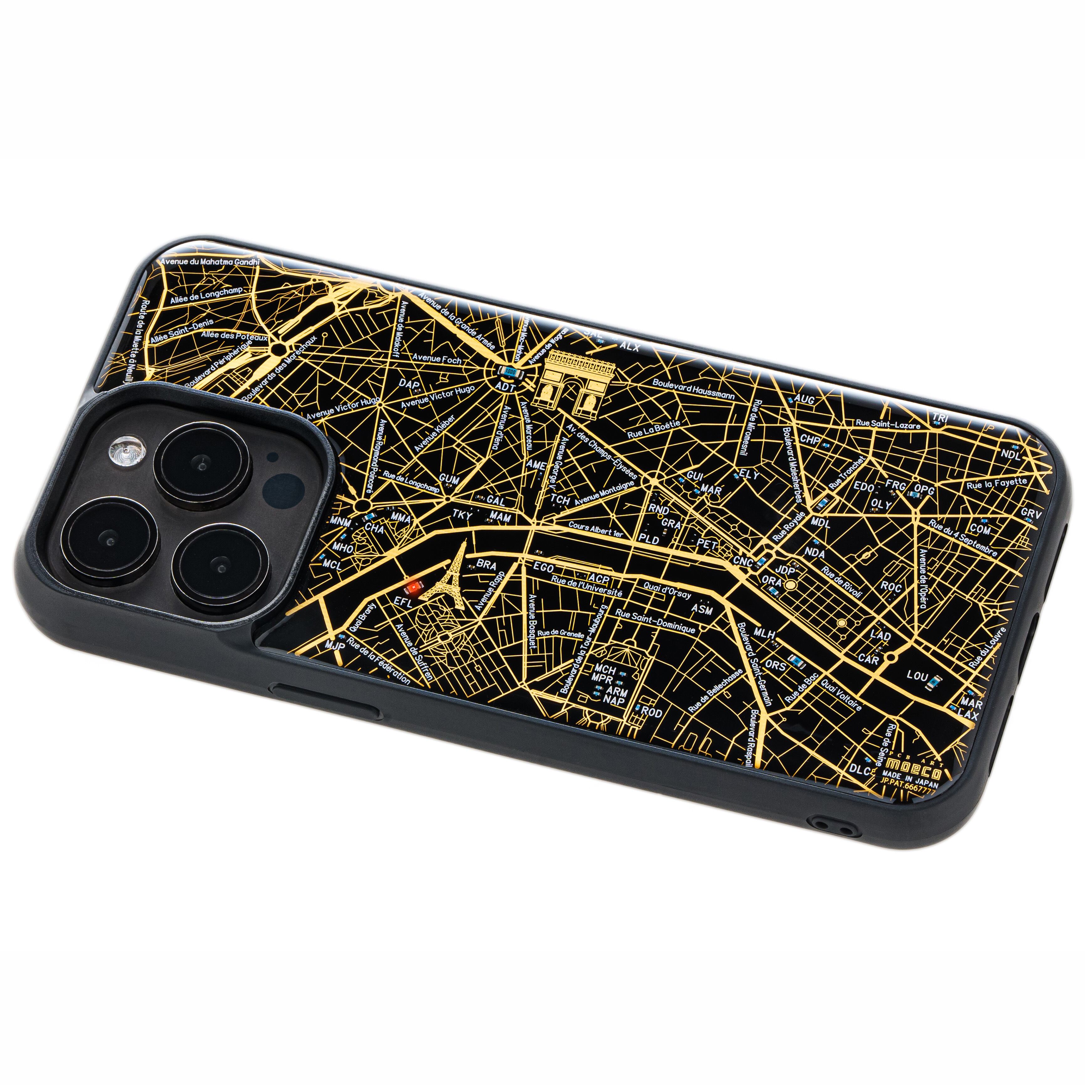 FLASH パリ回路地図 iPhone 15 Pro Max ケース | PCB ART moeco