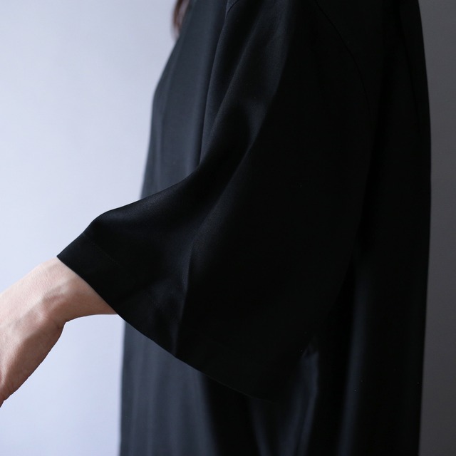 "極上" silk fabric stitch diamond motif pattern over silhouette shirt