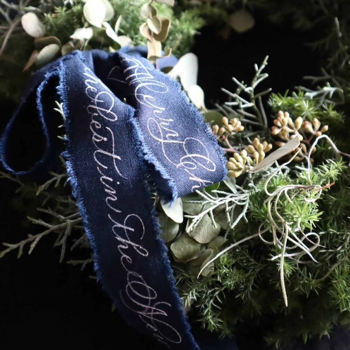 2024.12/9【Zoomレッスン】リボンに書くカリグラフィー