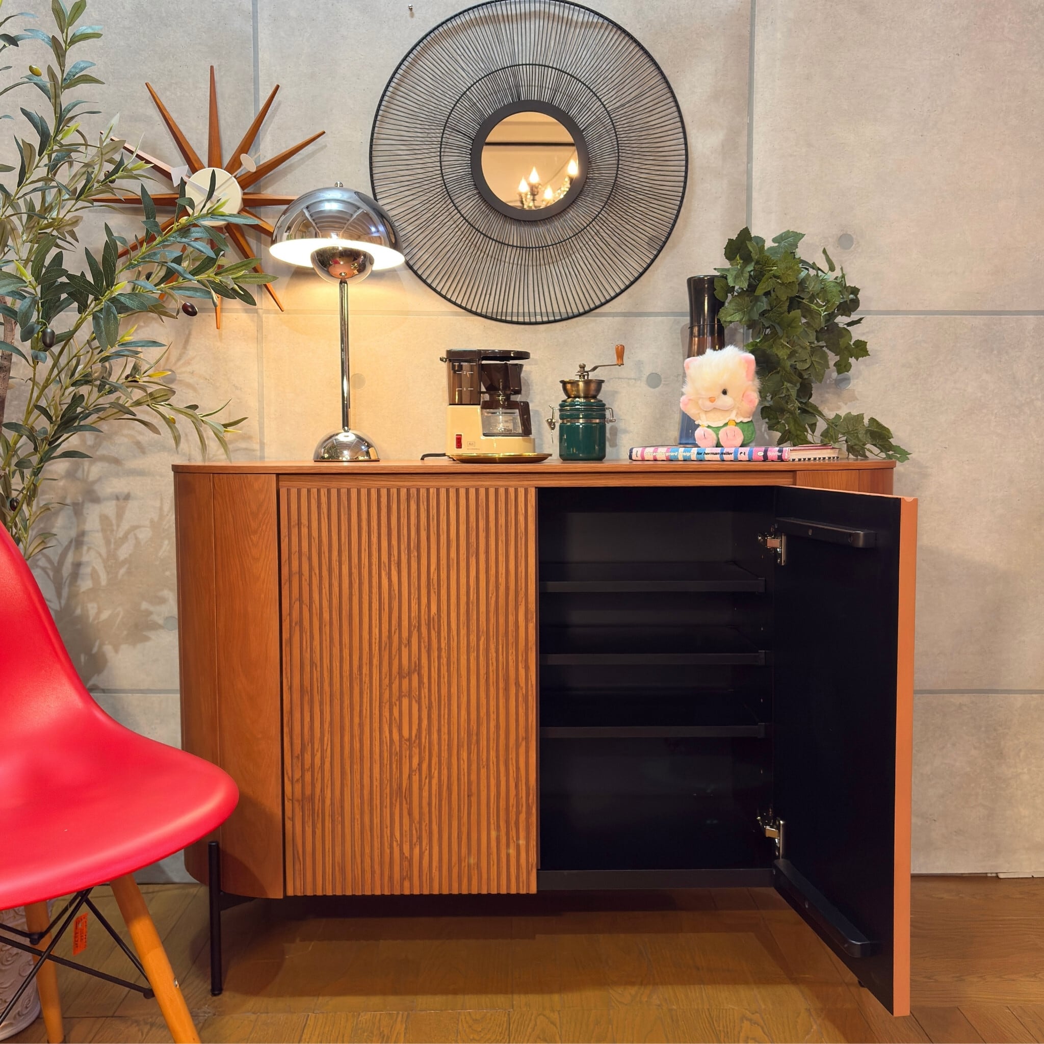 Contemporary / Oval Sideboard / オーバル型 サイドボード ローボード