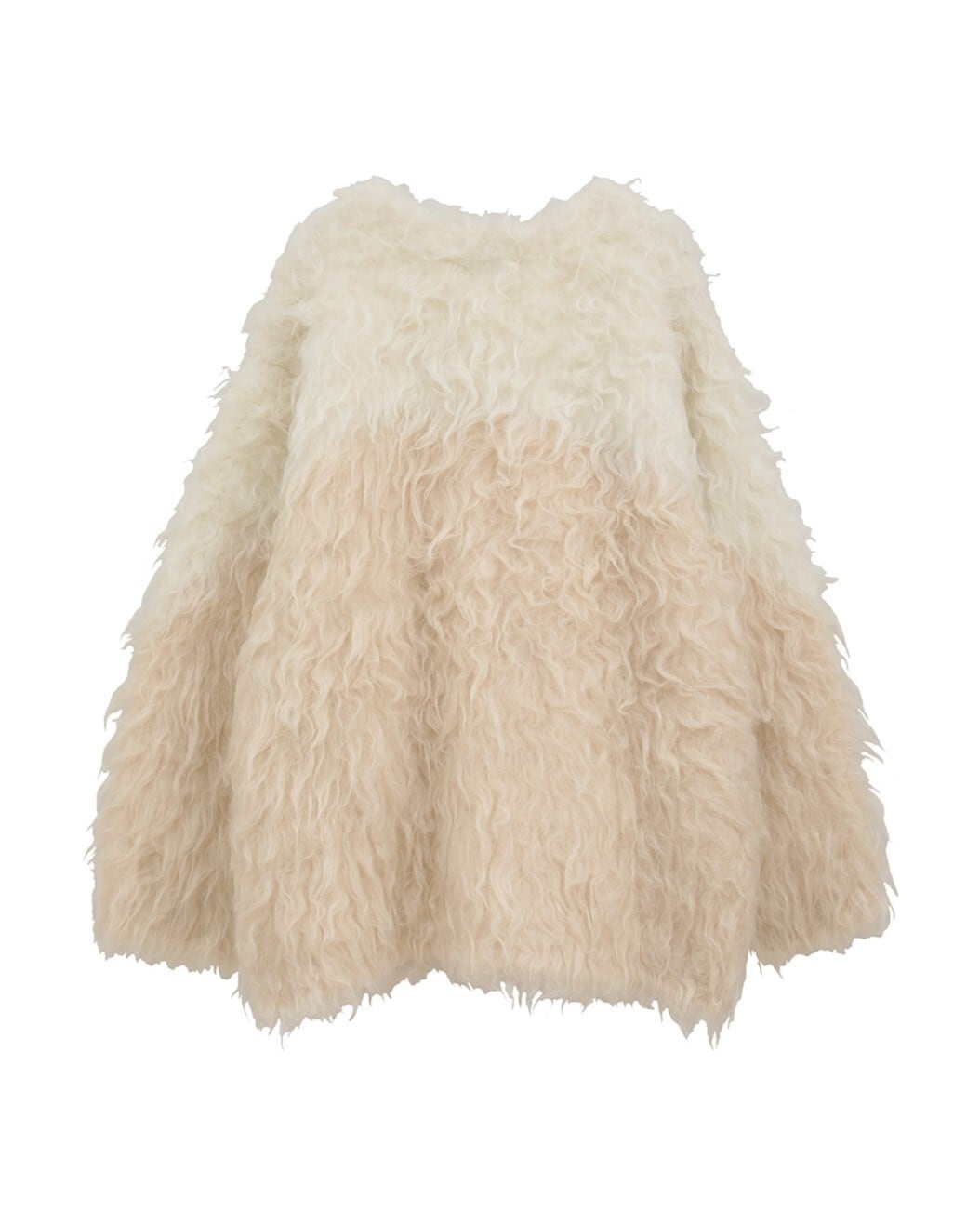 CLANE(クラネ) BI COLOR SHAGGY KNIT CARDIGAN | サウスオレンジ