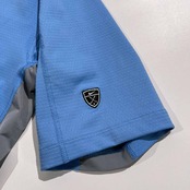 NIKE GOLF ナイキ ゴルフ ハーフジップ 半袖 ポロシャツ ドライストレッチ サイズ M /水色ブルー系×グレー/ゴルフ/スポーツ