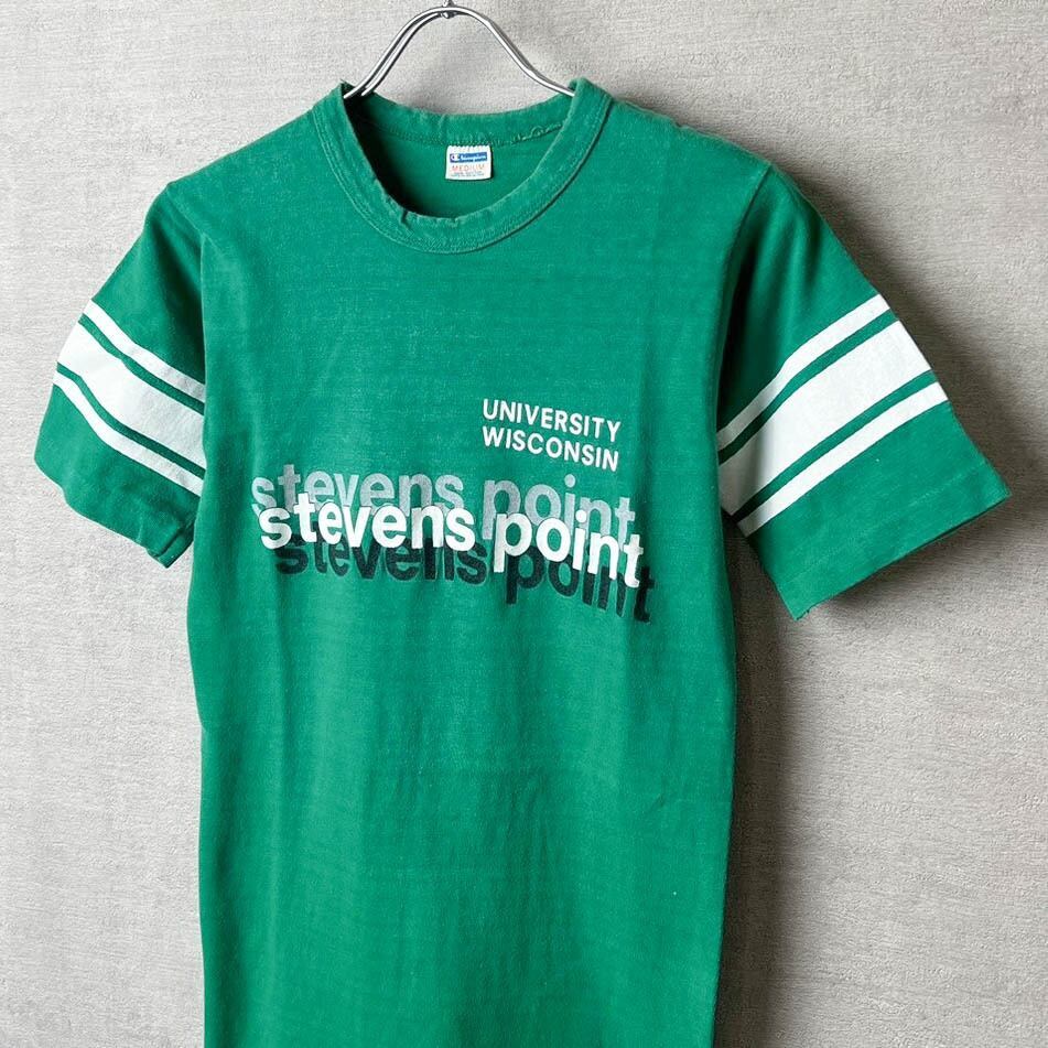 [VINTAGE] 73〜82'S CHAMPION stevens point FOOTBALL TEE