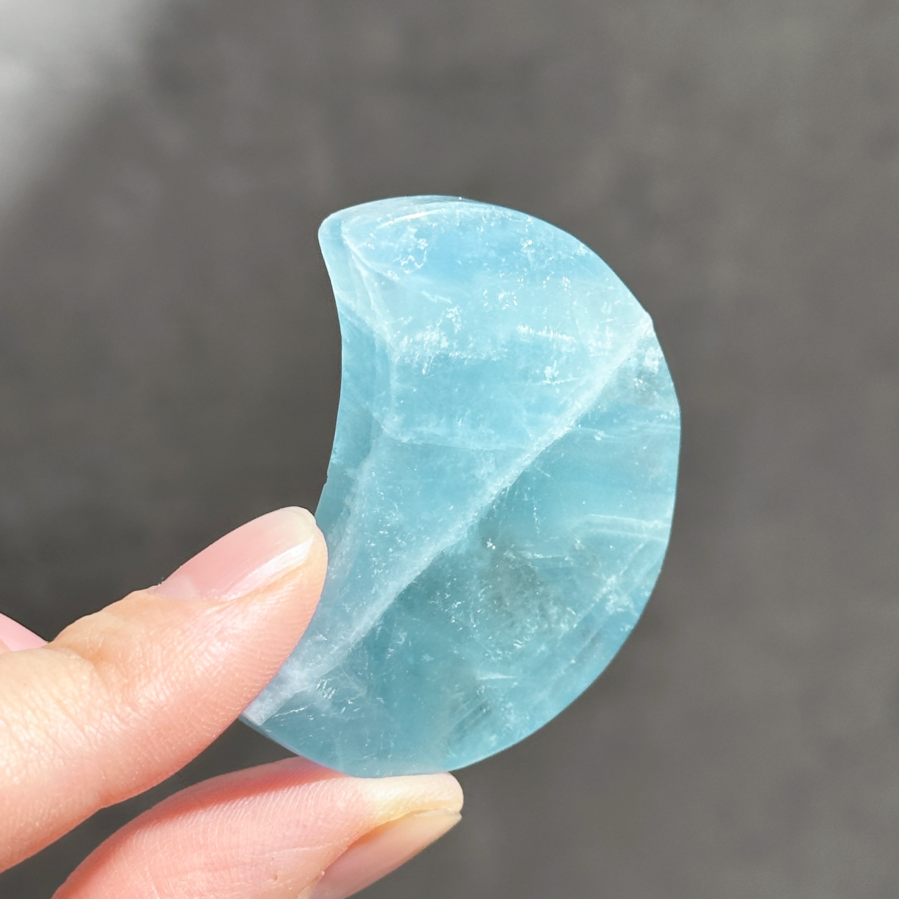 ブルーフローライト 三日月04◇ Fluorite ◇天然石・鉱物