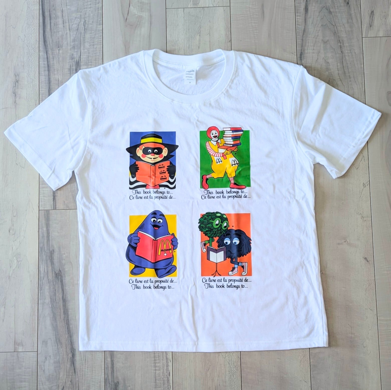 【 McDonald's ( マクドナルド )】『 this book〜 』Tシャツ / ロナルド・マクドナルド / ハンバーグラー / グリマス / フライキッズ 〚アメリカン雑貨 アメトイ〛