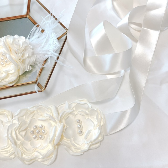 即納white flower accessories
