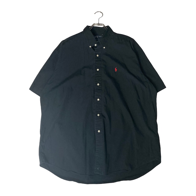 【90s】RALPH LAUREN   半袖シャツ　XL   刺繍　コットン100%  Vintage
