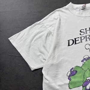 90s FRUIT OF THE LOOM "SHEEP DEPRIVATION" TEE L 古着