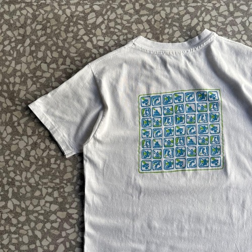 L.L.Bean x Hanes / 80's usa製 back print T-shirt sizeM