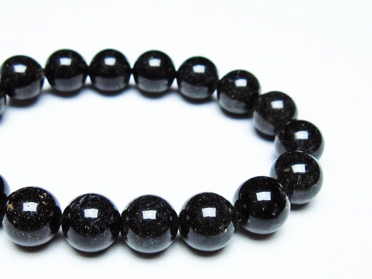 ブラックルチルクォーツ ブレスレット 11mm ブラックトルマリン トル