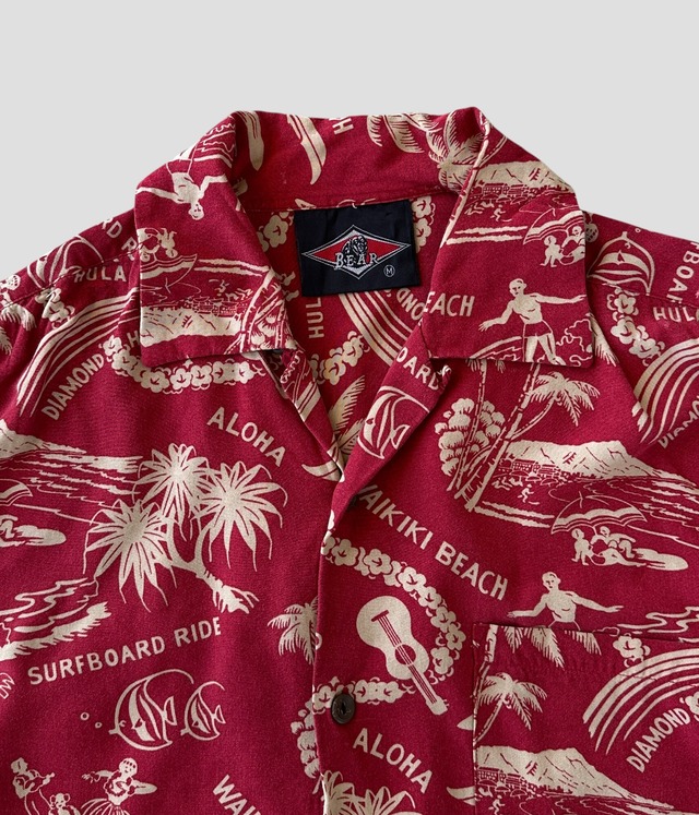 -BEAR- Vintage 80-90s M Aloha Shirt