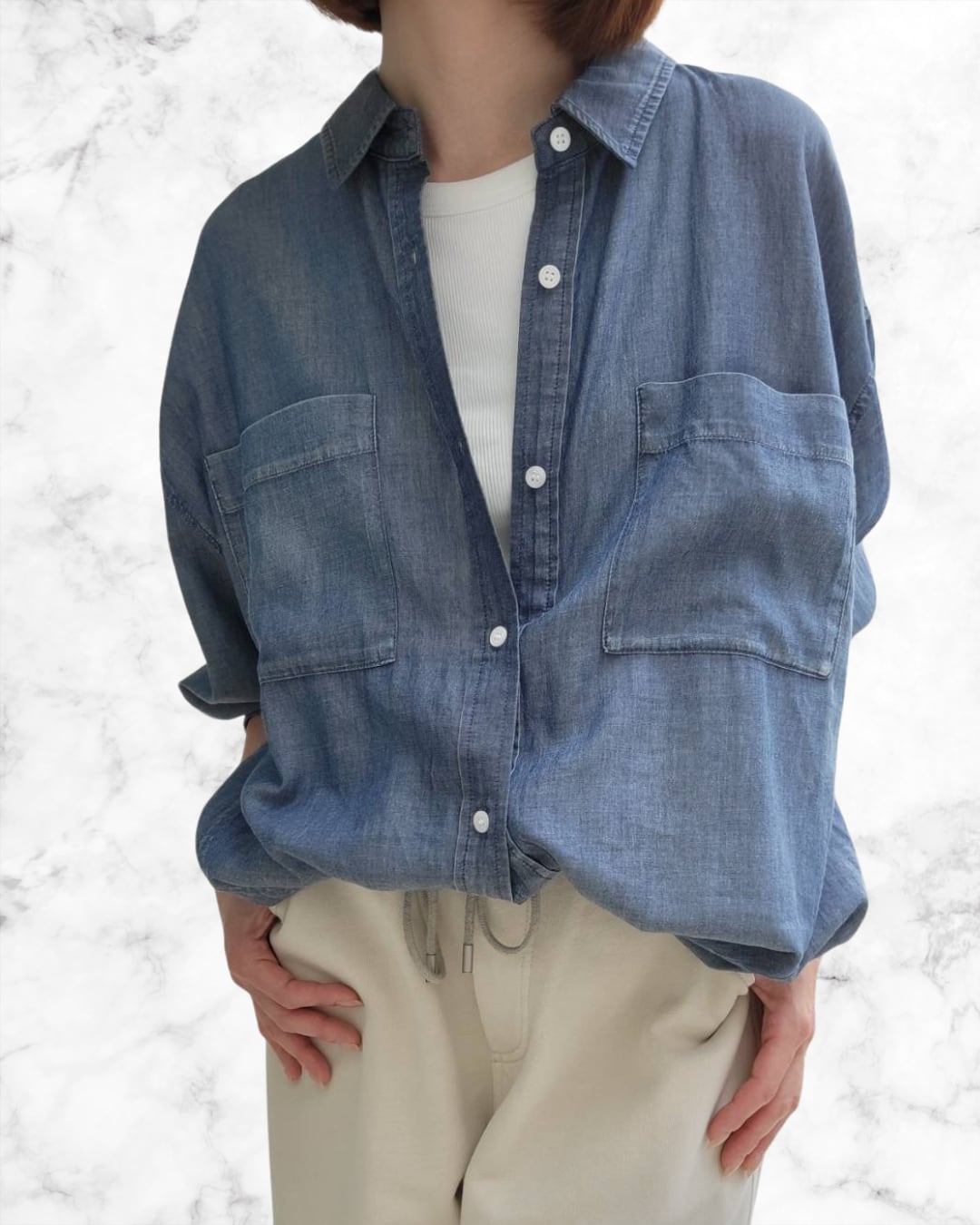 シアーデニムシャツ 80267208 ディニテコリエ