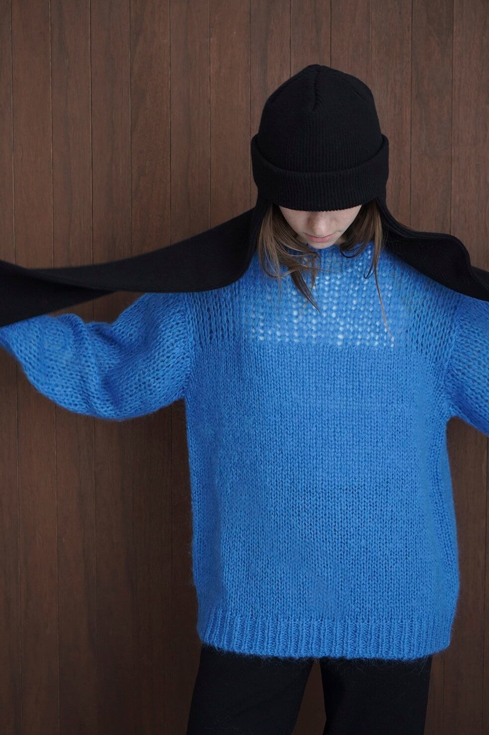 【23AW】CLANE クラネ / HALF SHEER LOOSE MOHAIR KNIT TOPS | TRENTオンラインショップ　 (福岡市セレクトショップ) powered by BASE